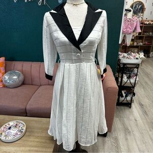 Retro Black and White Women's Dress